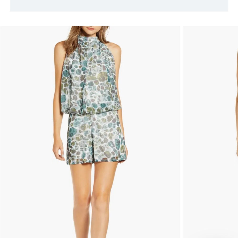 Sentimental NY Bow Back Blouson Romper sz. S